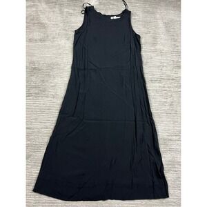 Valerie Stevens Petites Dress Womens PM Black Sleeveless Maxi Crepe Minimalist